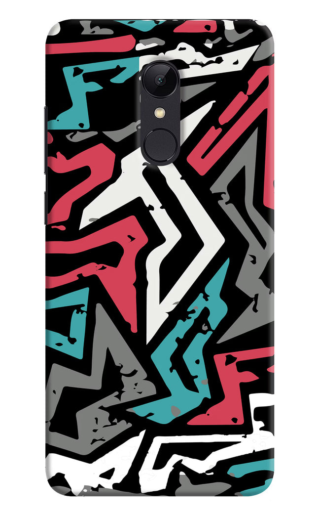 Geometric Graffiti Redmi Note 5 Hard Case Back Cover by Casekaro