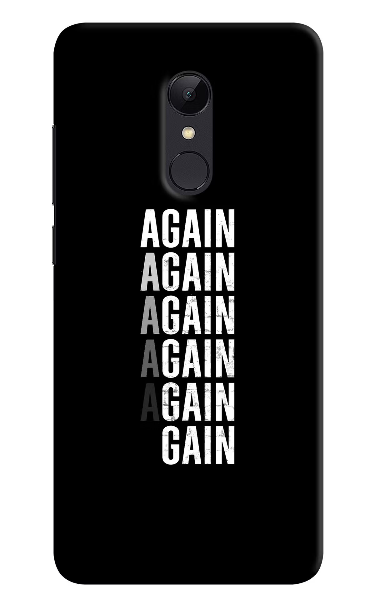 Again Again Gain Redmi Note 5 Hard Case Back Cover by Casekaro