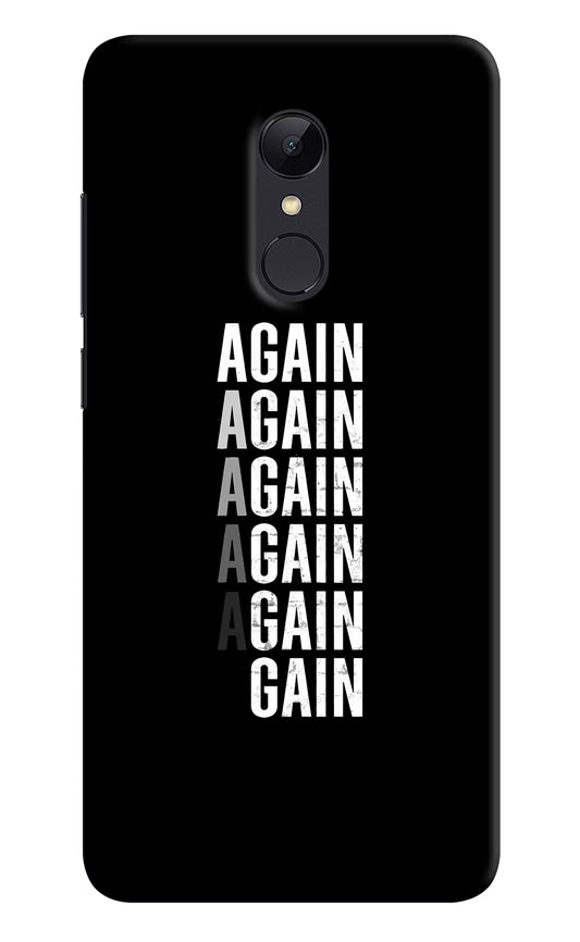 Again Again Gain Redmi Note 5 Hard Case Back Cover by Casekaro