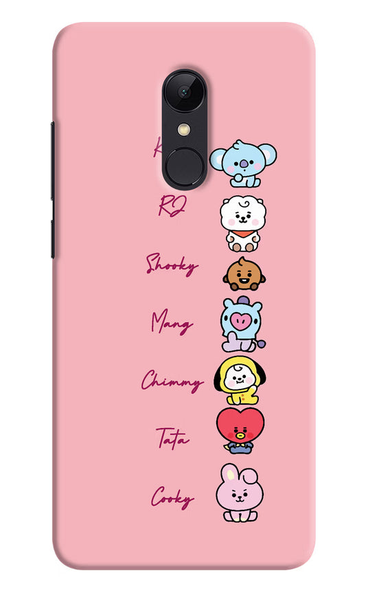 BTS names Redmi Note 5 Hard Case Back Cover by Casekaro