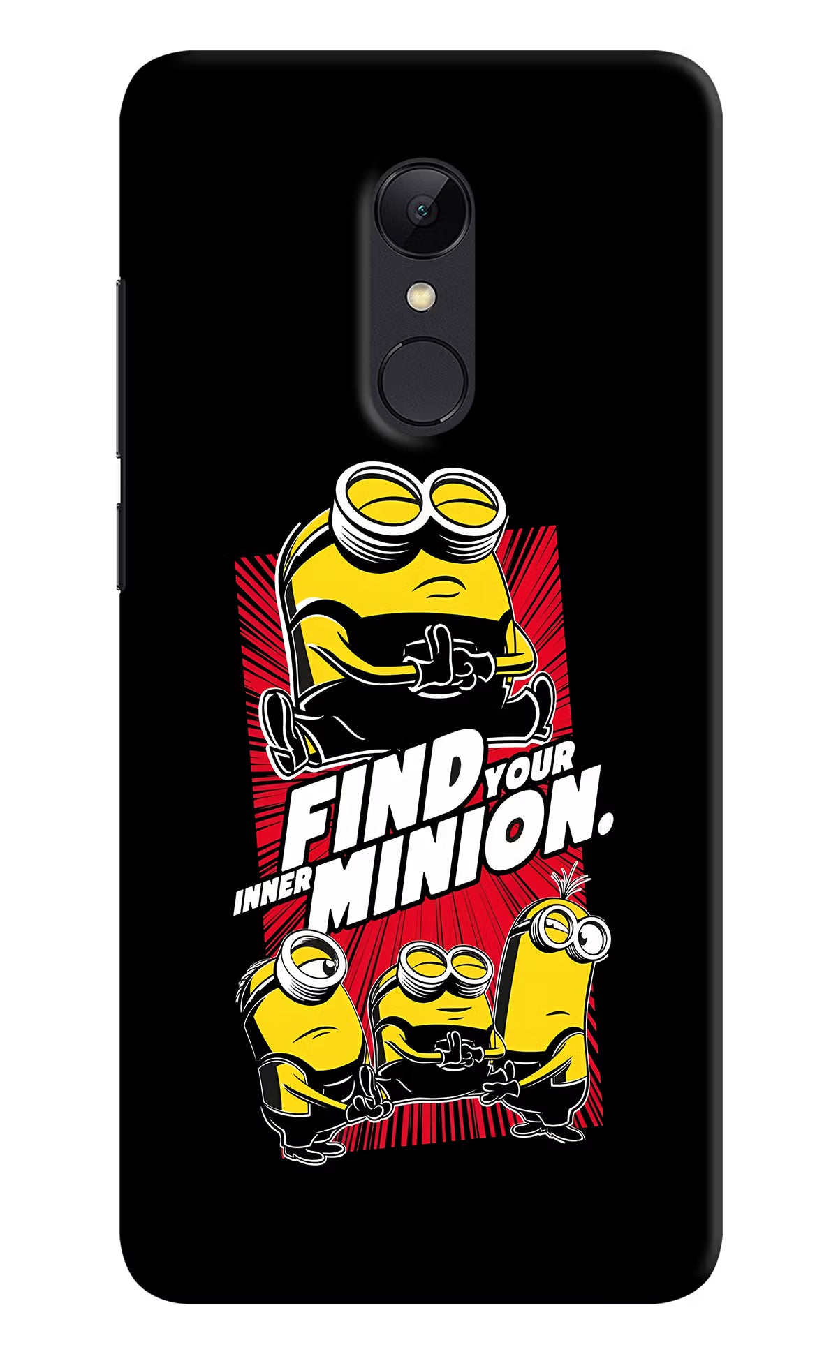 Find your inner Minion Redmi Note 5 Hard Case Back Cover by Casekaro