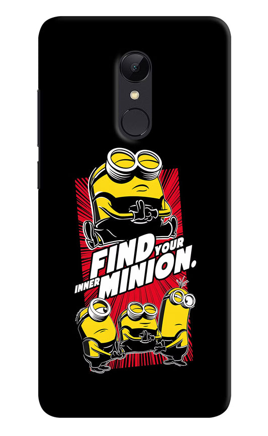 Find your inner Minion Redmi Note 5 Hard Case Back Cover by Casekaro