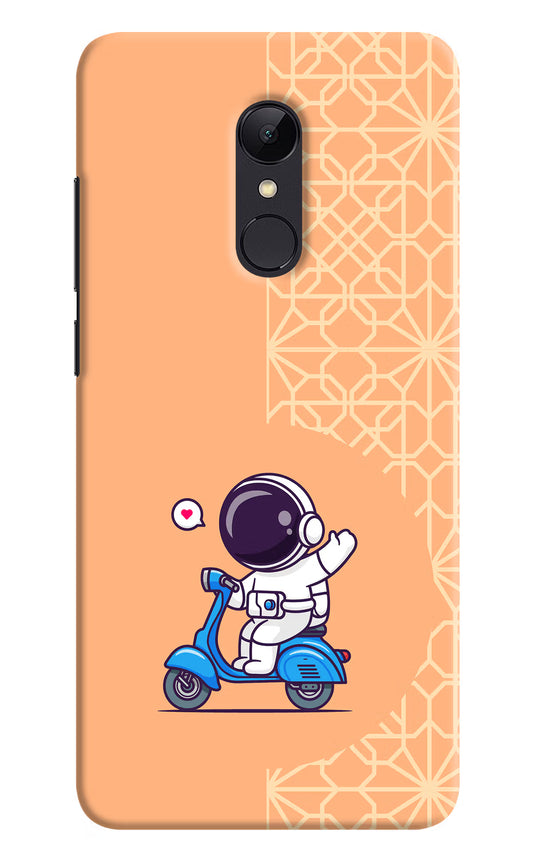 Cute Astronaut Riding Redmi Note 5 Hard Case Back Cover by Casekaro