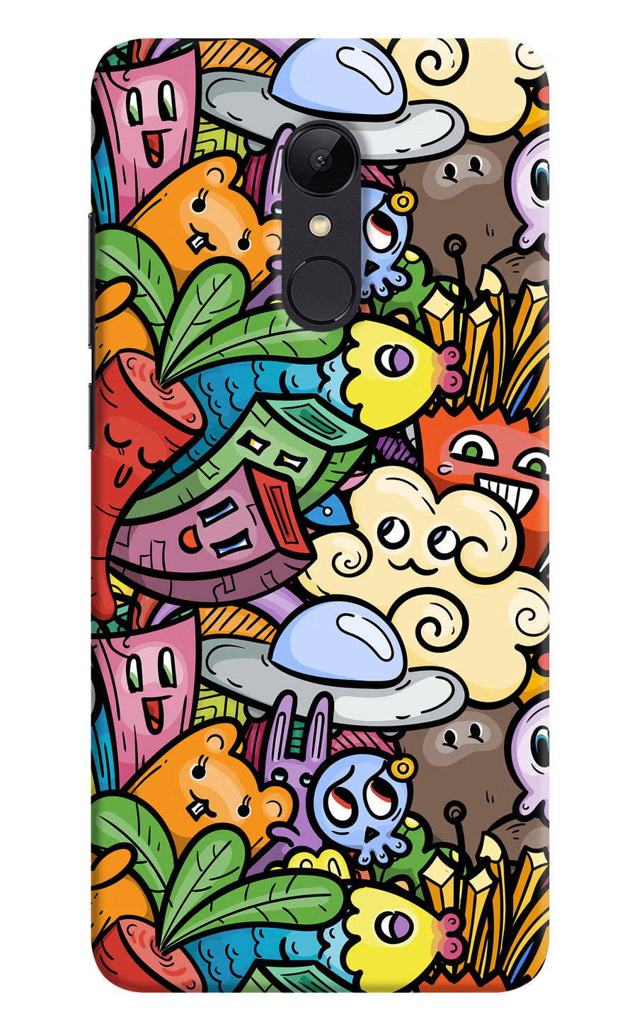 Veggie Doodle Redmi Note 5 Back Cover, Hard case