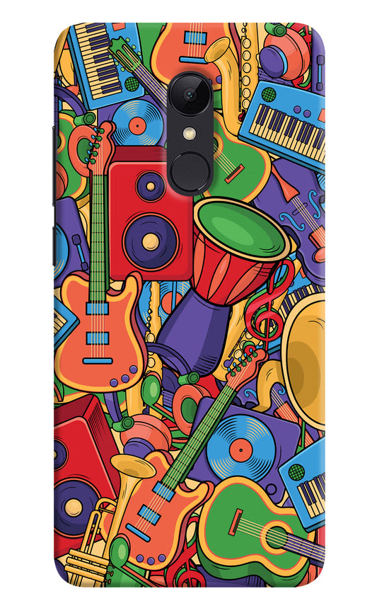 Music Instrument Doodle Redmi Note 5 Hard Case Back Cover by Casekaro