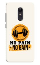 No Pain No Gain Redmi Note 5 Hard Case Back Cover by Casekaro