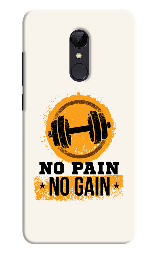 No Pain No Gain Redmi Note 5 Hard Case Back Cover by Casekaro