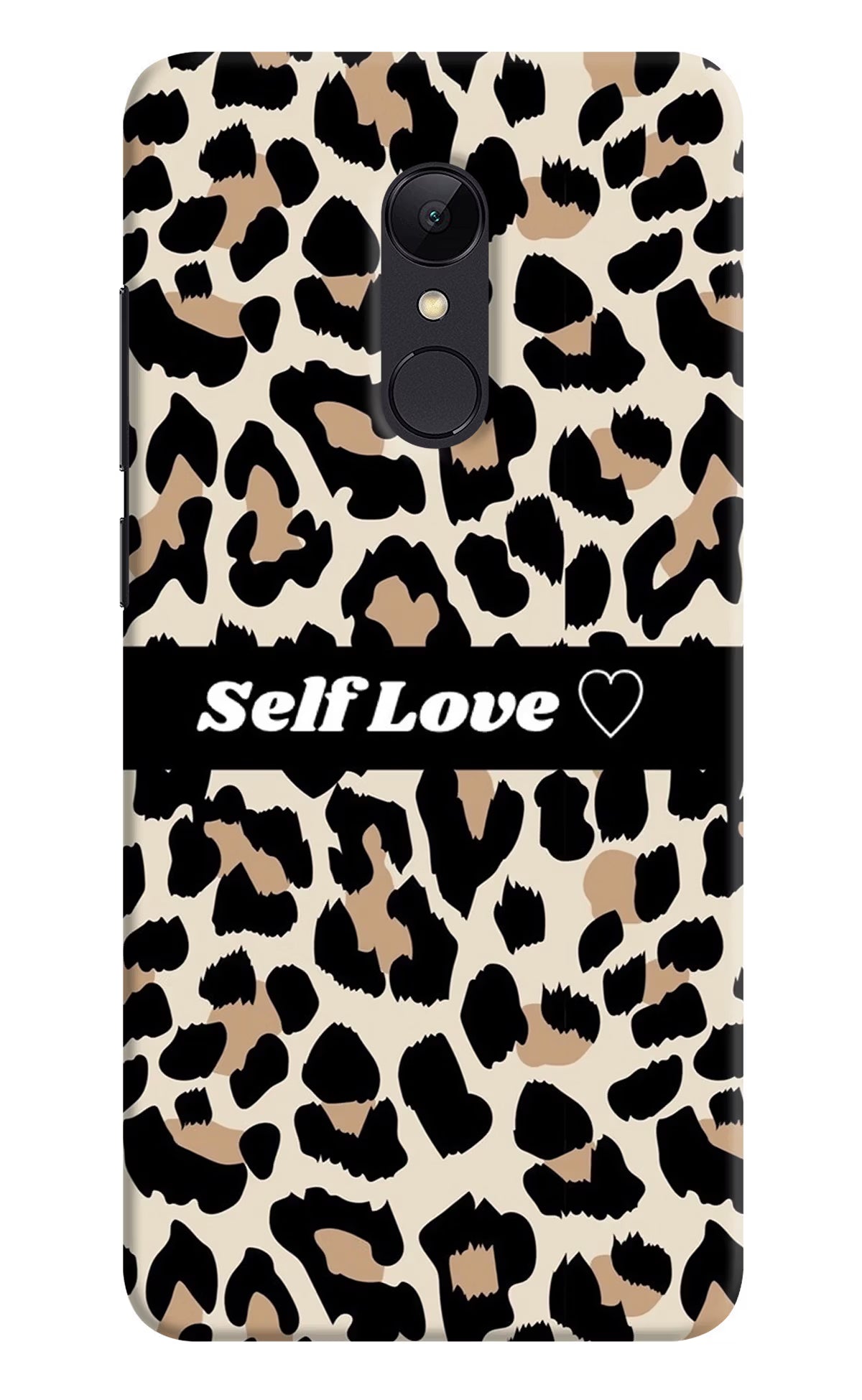 Leopard Print Self Love Redmi Note 5 Hard Case Back Cover by Casekaro