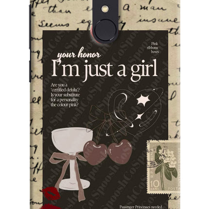 I am just a girl Redmi Note 5 Hard Case Back Cover by Casekaro