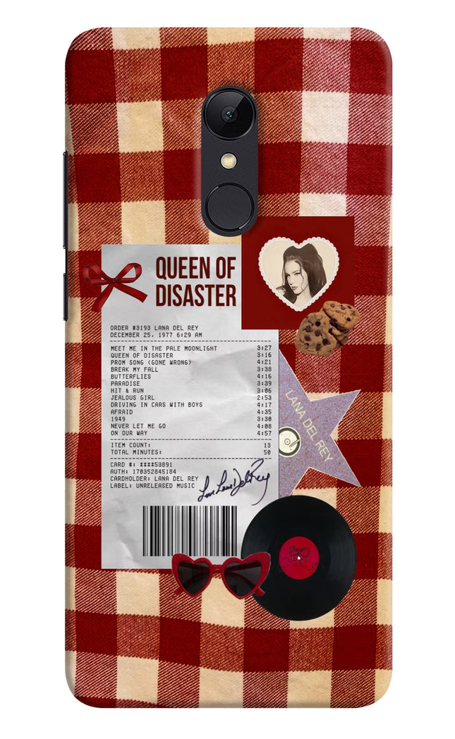 Queen of Disaster Redmi Note 5 Hard Case Back Cover by Casekaro