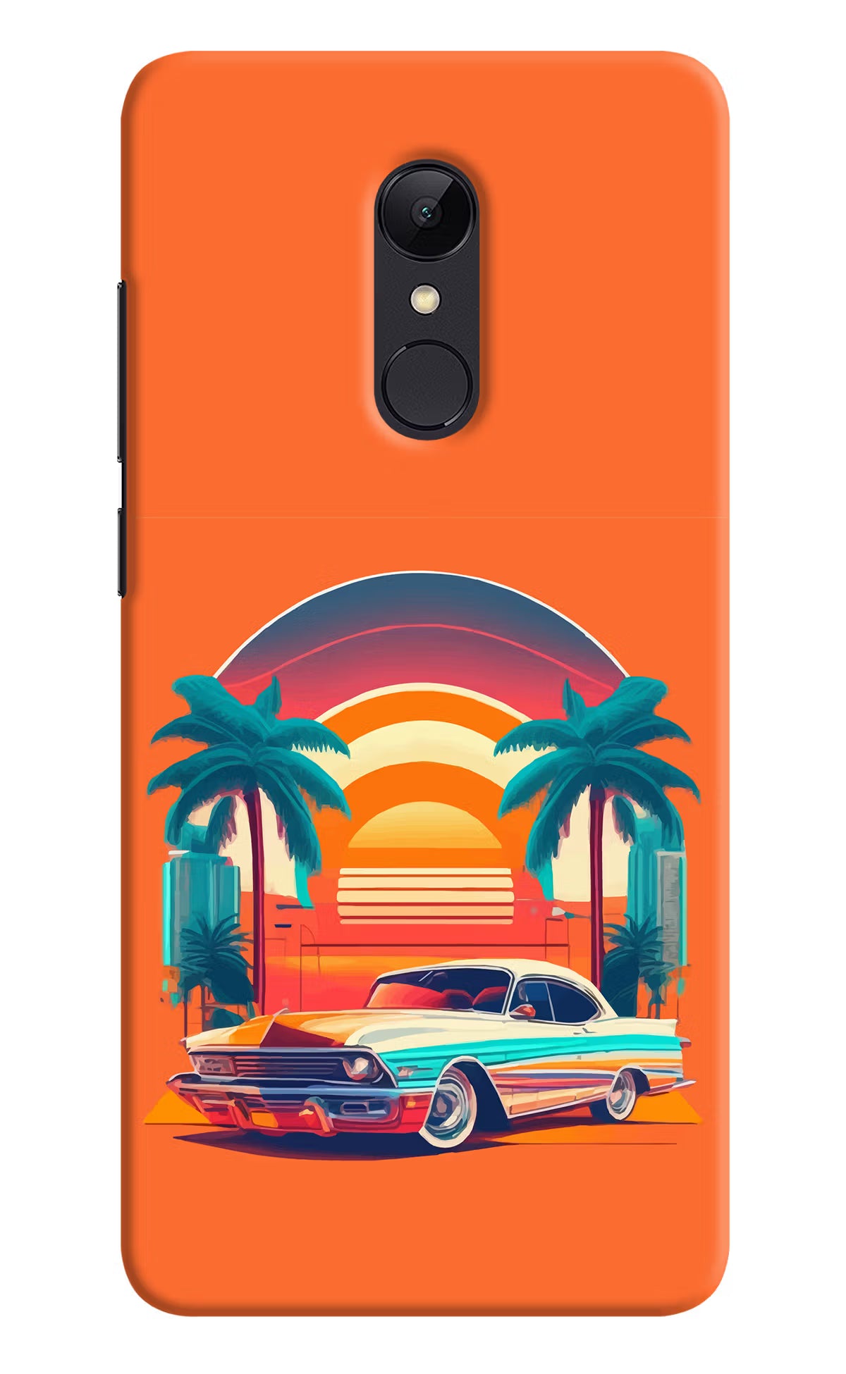Palm Drive 80s Redmi Note 5 Hard Case Back Cover by Casekaro