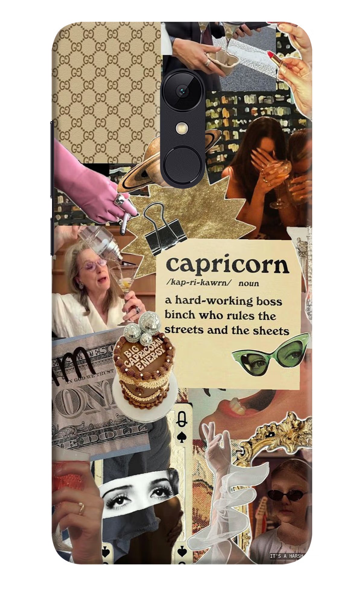 Capricorn Zodiac Redmi Note 5 Hard Case Back Cover by Casekaro