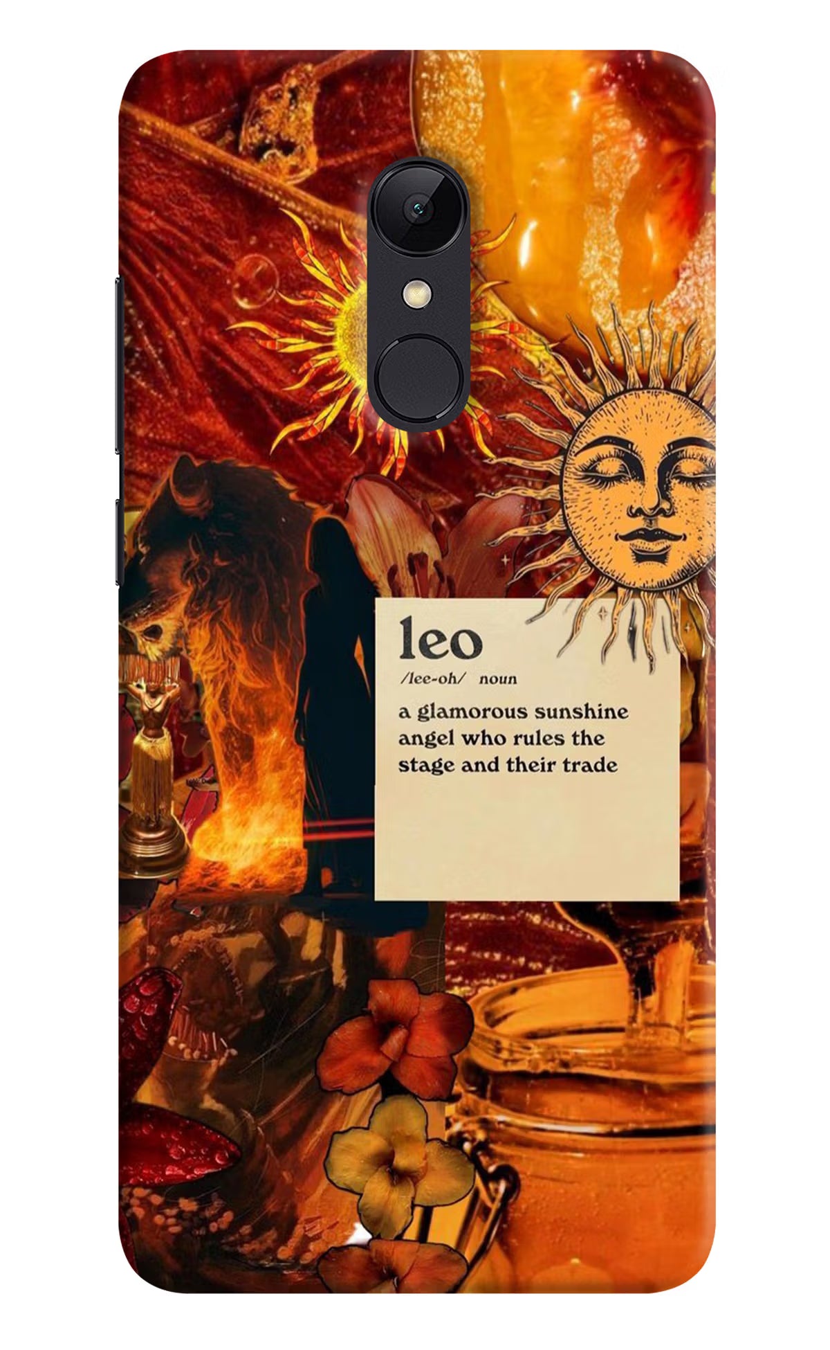 Leo Zodiac Redmi Note 5 Hard Case Back Cover by Casekaro