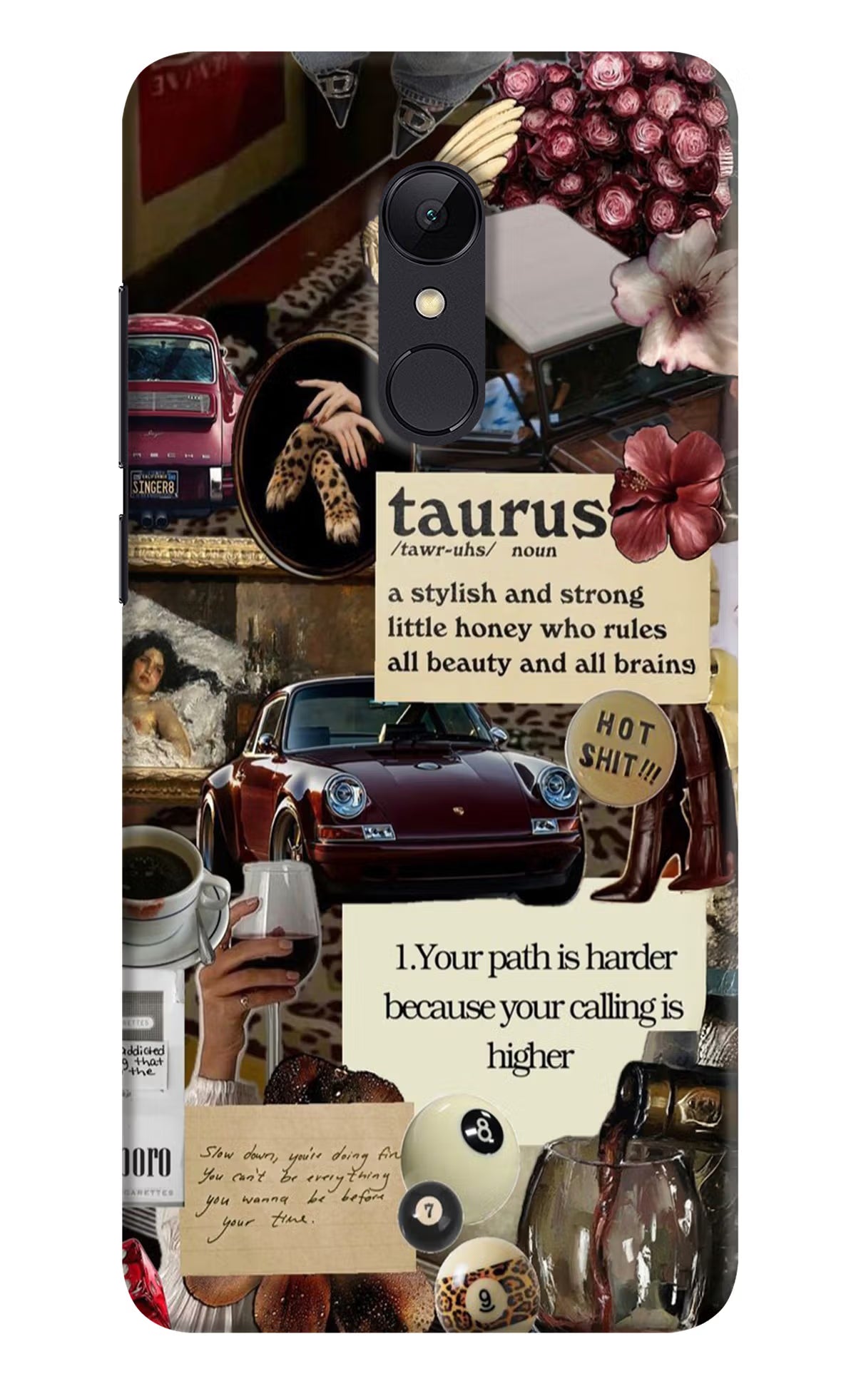 Taurus Zodiac Redmi Note 5 Hard Case Back Cover by Casekaro