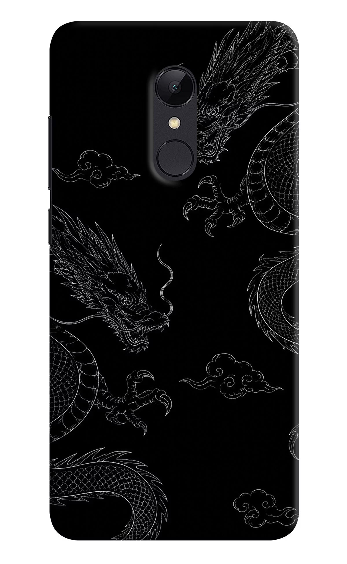 Twin Dragons Redmi Note 5 Hard Case Back Cover by Casekaro