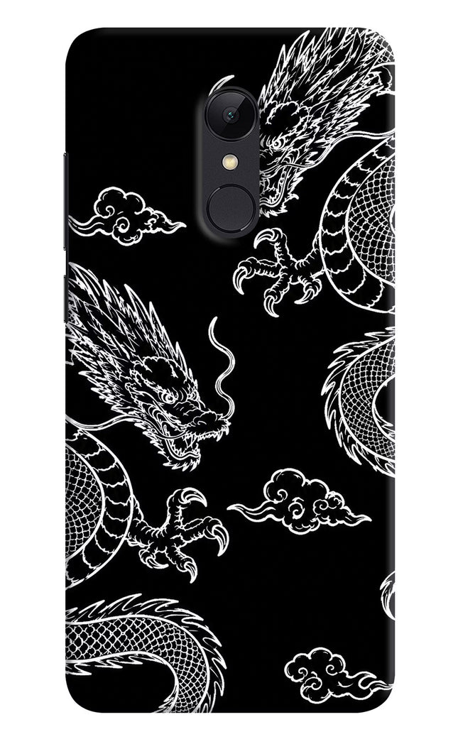 Twin Dragons Redmi Note 5 Hard Case Back Cover by Casekaro