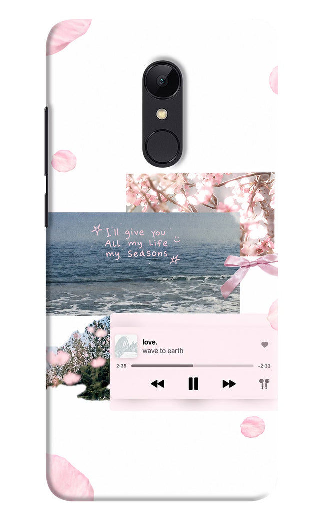 Wave to earth Redmi Note 5 Hard Case Back Cover by Casekaro