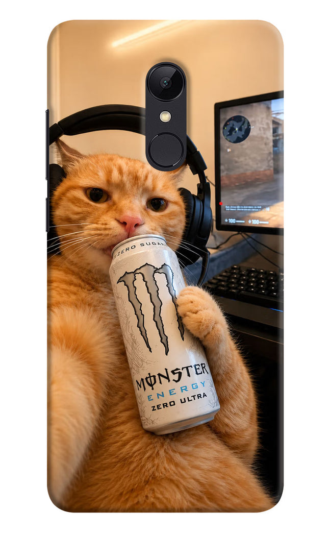 Gamer Cat Energy Redmi Note 5 Hard Case Back Cover by Casekaro