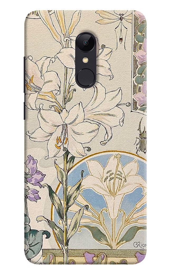 White Lily Redmi Note 5 Hard Case Back Cover by Casekaro