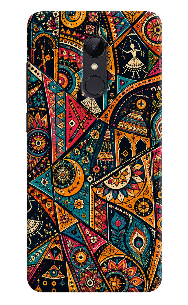 Folk Print Redmi Note 5 Hard Case Back Cover by Casekaro