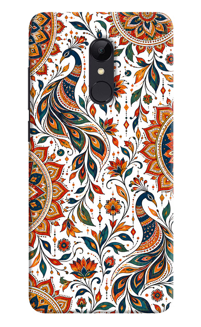 White Mayura Redmi Note 5 Hard Case Back Cover by Casekaro
