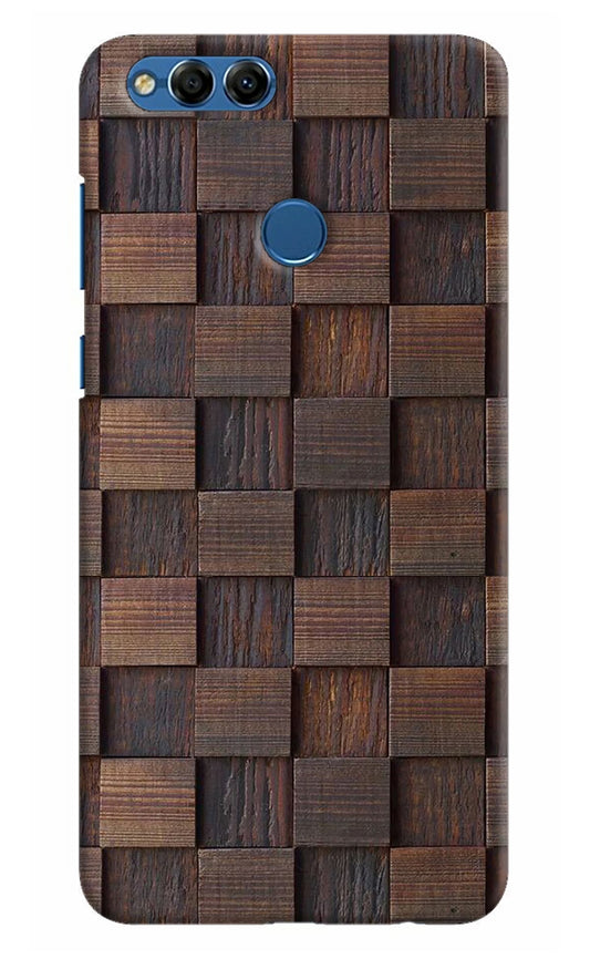 Wooden Cube Design Honor 7X Hard Case Back Cover by Casekaro