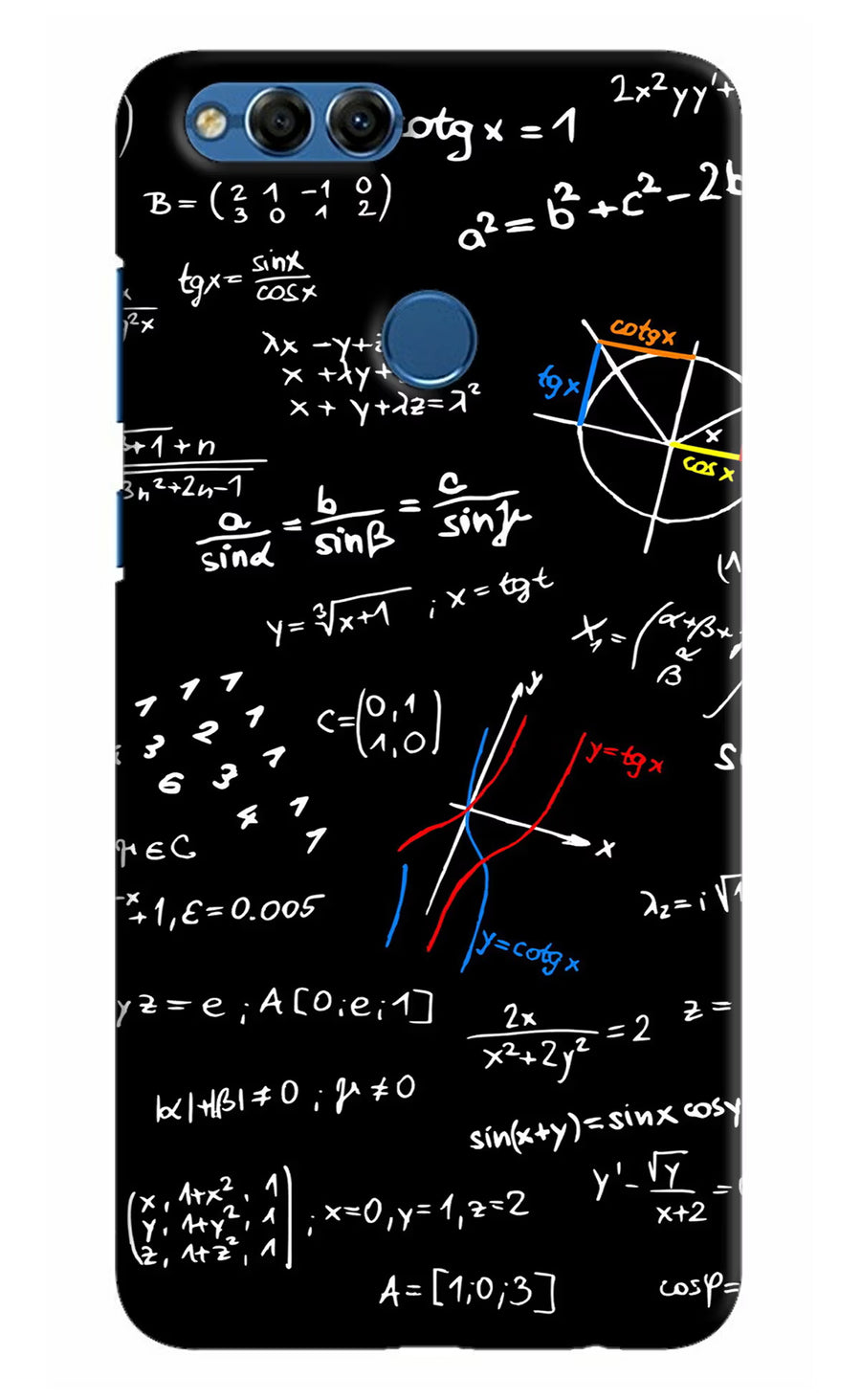 Mathematics Formula Honor 7X Back Cover, Hard case