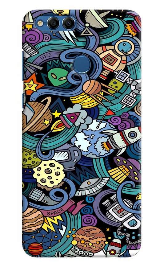 Space Abstract Honor 7X Hard Case Back Cover by Casekaro