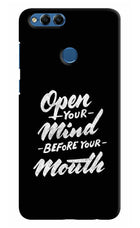 Open Your Mind Before Your Mouth Honor 7X Hard Case Back Cover by Casekaro