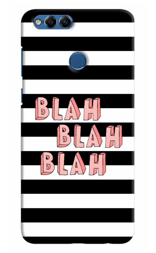 Blah Blah Blah Honor 7X Hard Case Back Cover by Casekaro