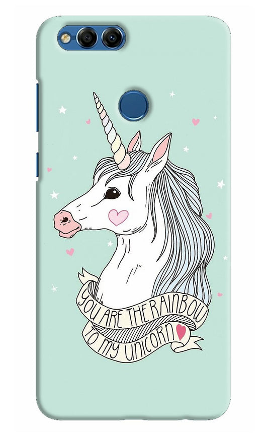 Unicorn Wallpaper Honor 7X Hard Case Back Cover by Casekaro
