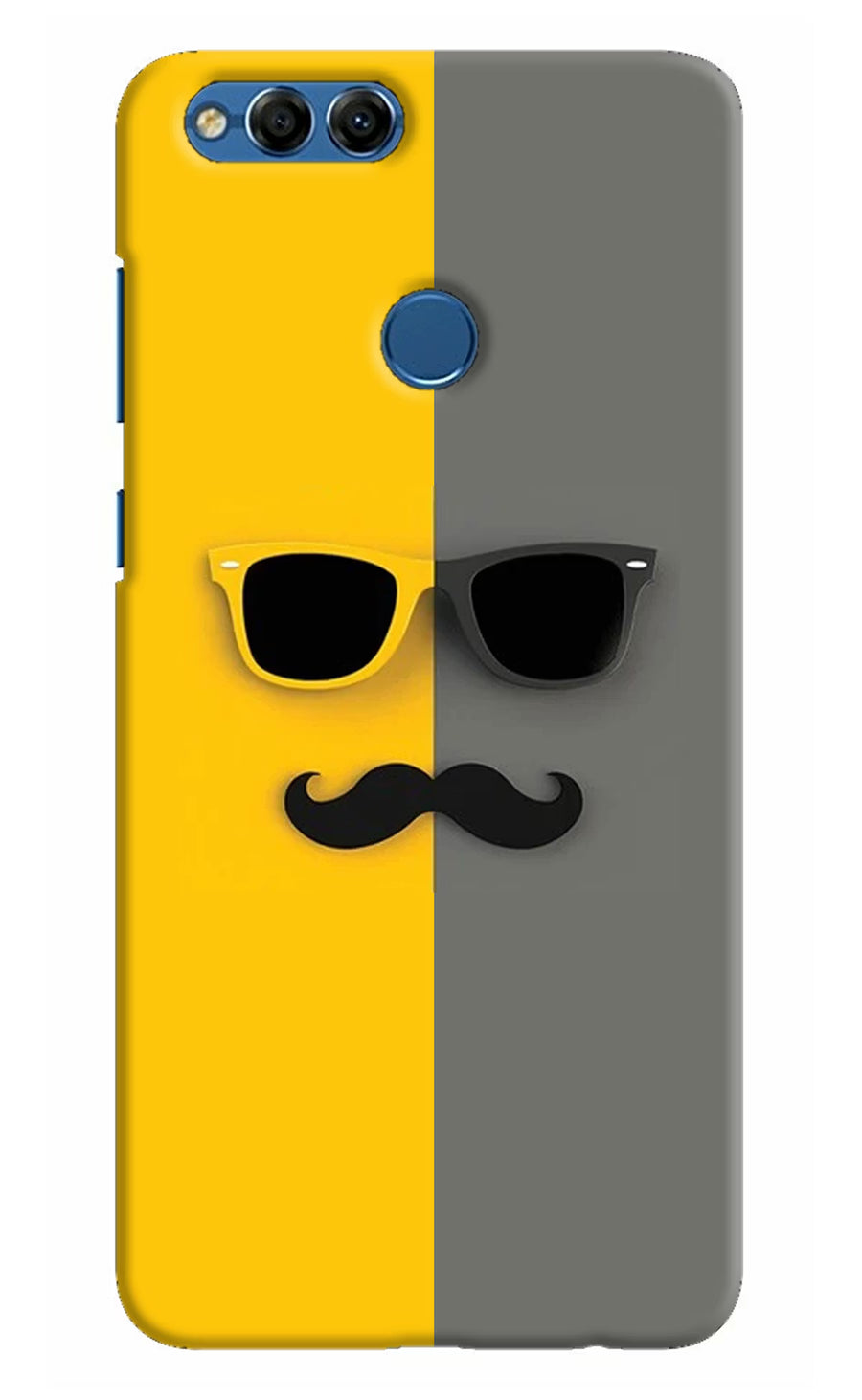 Sunglasses with Mustache Honor 7X Back Cover, Hard case