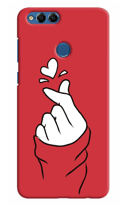 Korean Love Sign Honor 7X Hard Case Back Cover by Casekaro