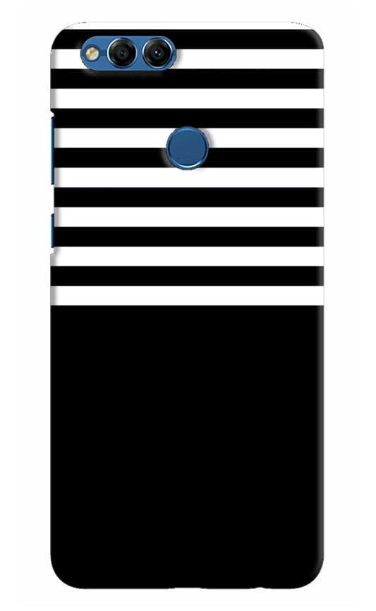 Black and White Print Honor 7X Hard Case Back Cover by Casekaro