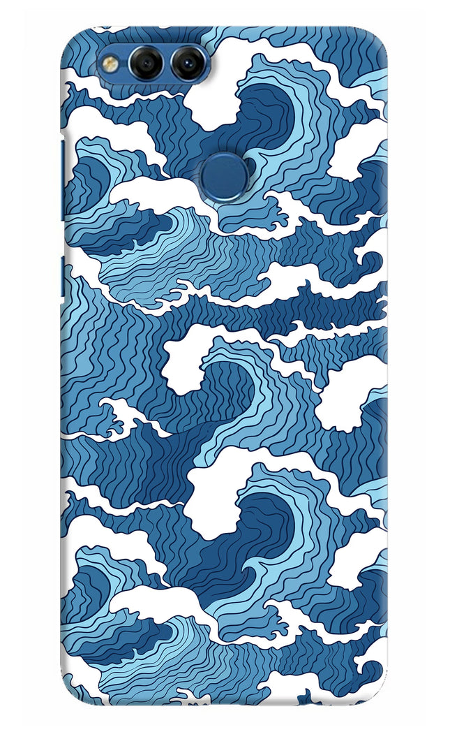 Blue Waves Honor 7X Hard Case Back Cover by Casekaro