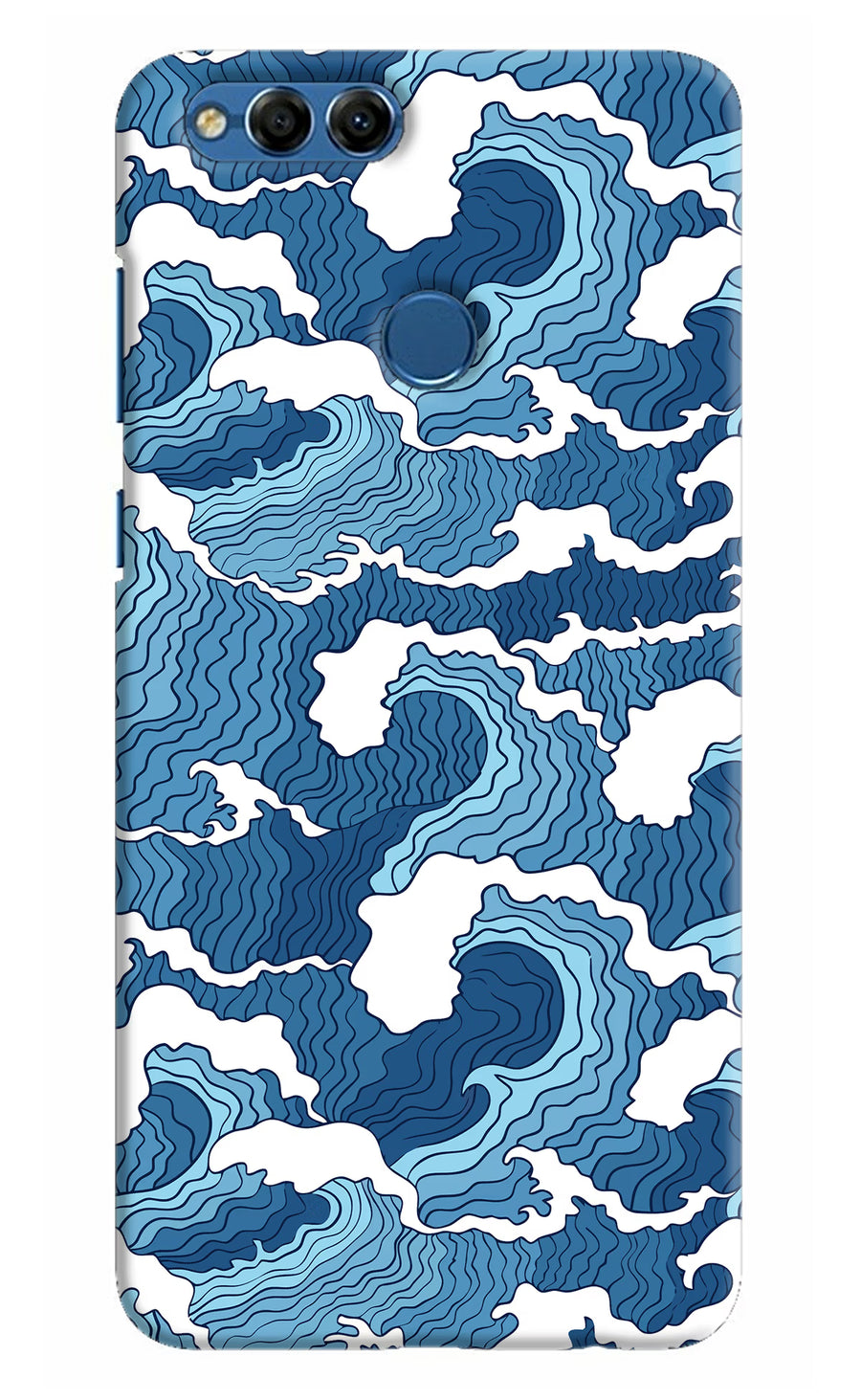 Blue Waves Honor 7X Back Cover, Hard case