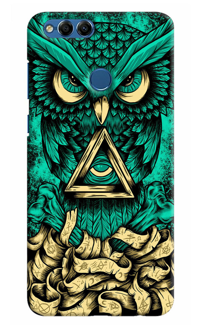 Green Owl Honor 7X Hard Case Back Cover by Casekaro