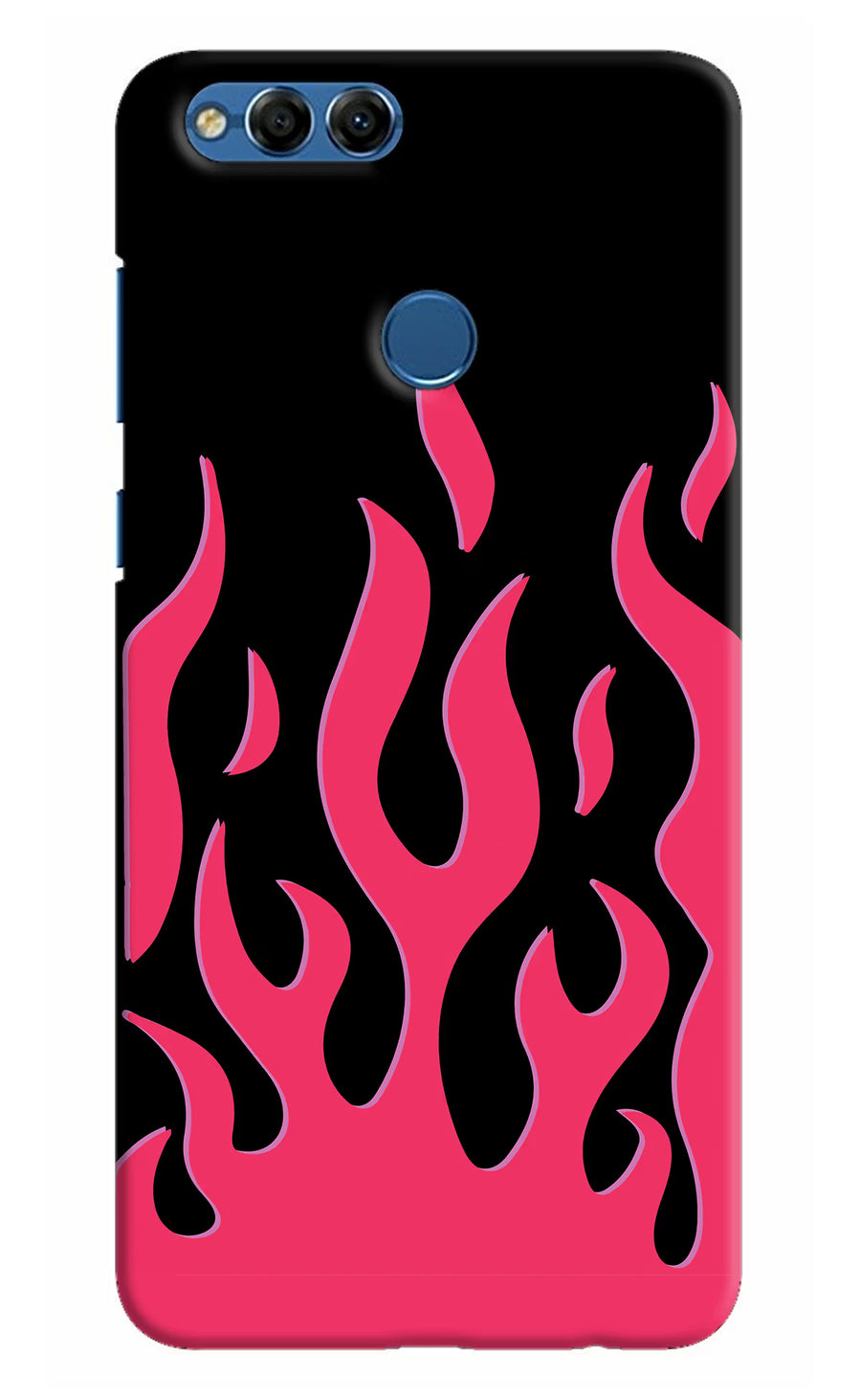 Fire Flames Honor 7X Back Cover, Hard case