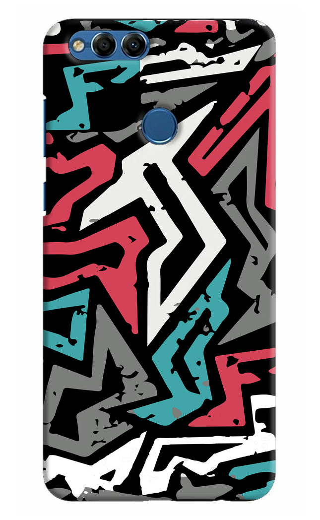 Geometric Graffiti Honor 7X Hard Case Back Cover by Casekaro