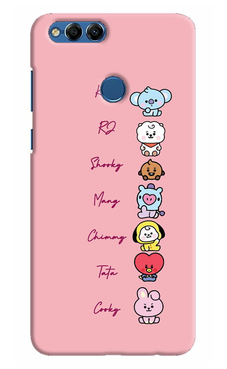 BTS names Honor 7X Back Cover, Hard case
