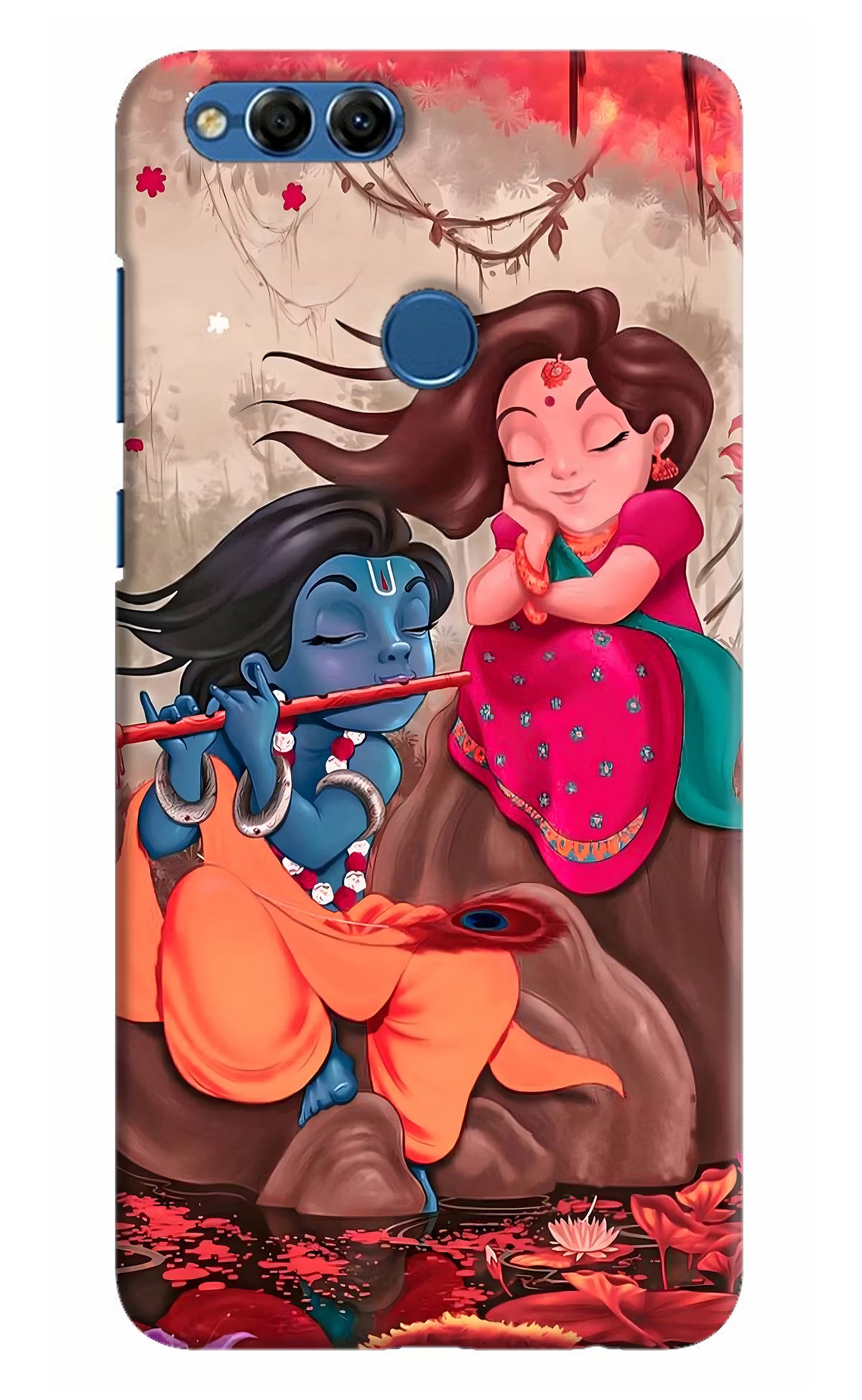 Radhe Krishna Honor 7X Hard Case Back Cover by Casekaro