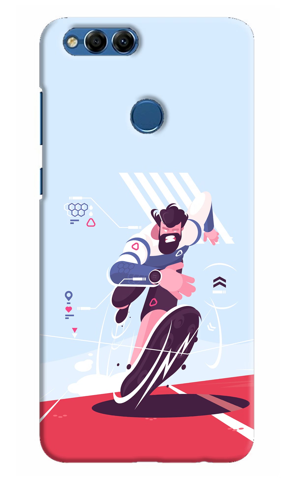 Run Pro Honor 7X Hard Case Back Cover by Casekaro
