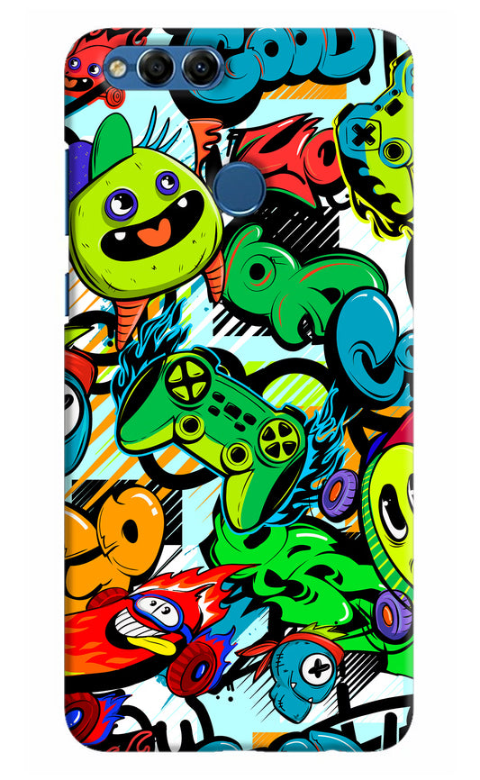 Game Doodle Honor 7X Hard Case Back Cover by Casekaro