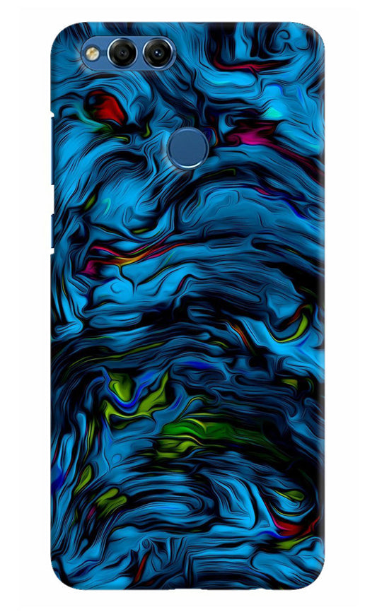 Dark Blue Abstract Honor 7X Back Cover