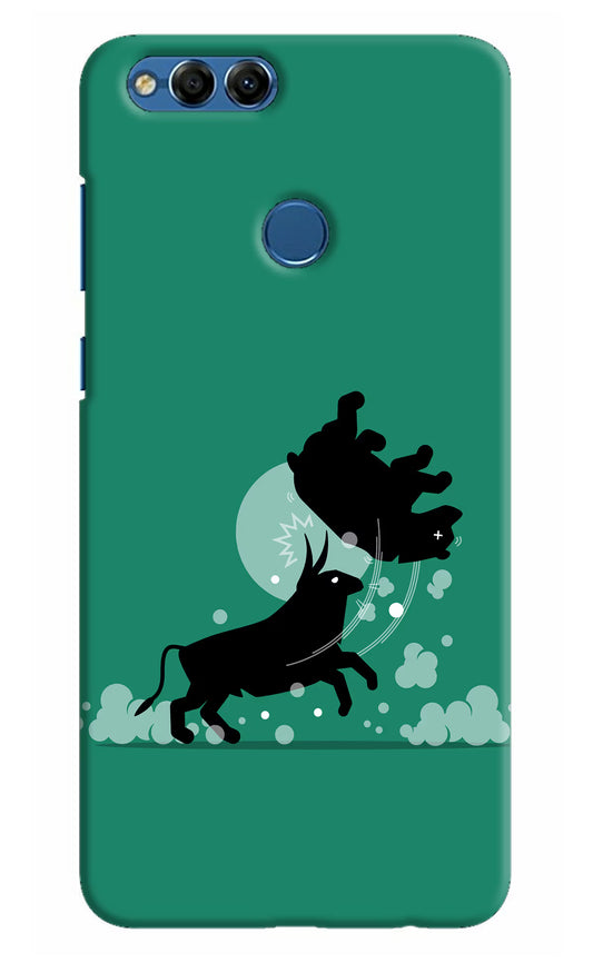 Bull Conqueror Honor 7X Hard Case Back Cover by Casekaro