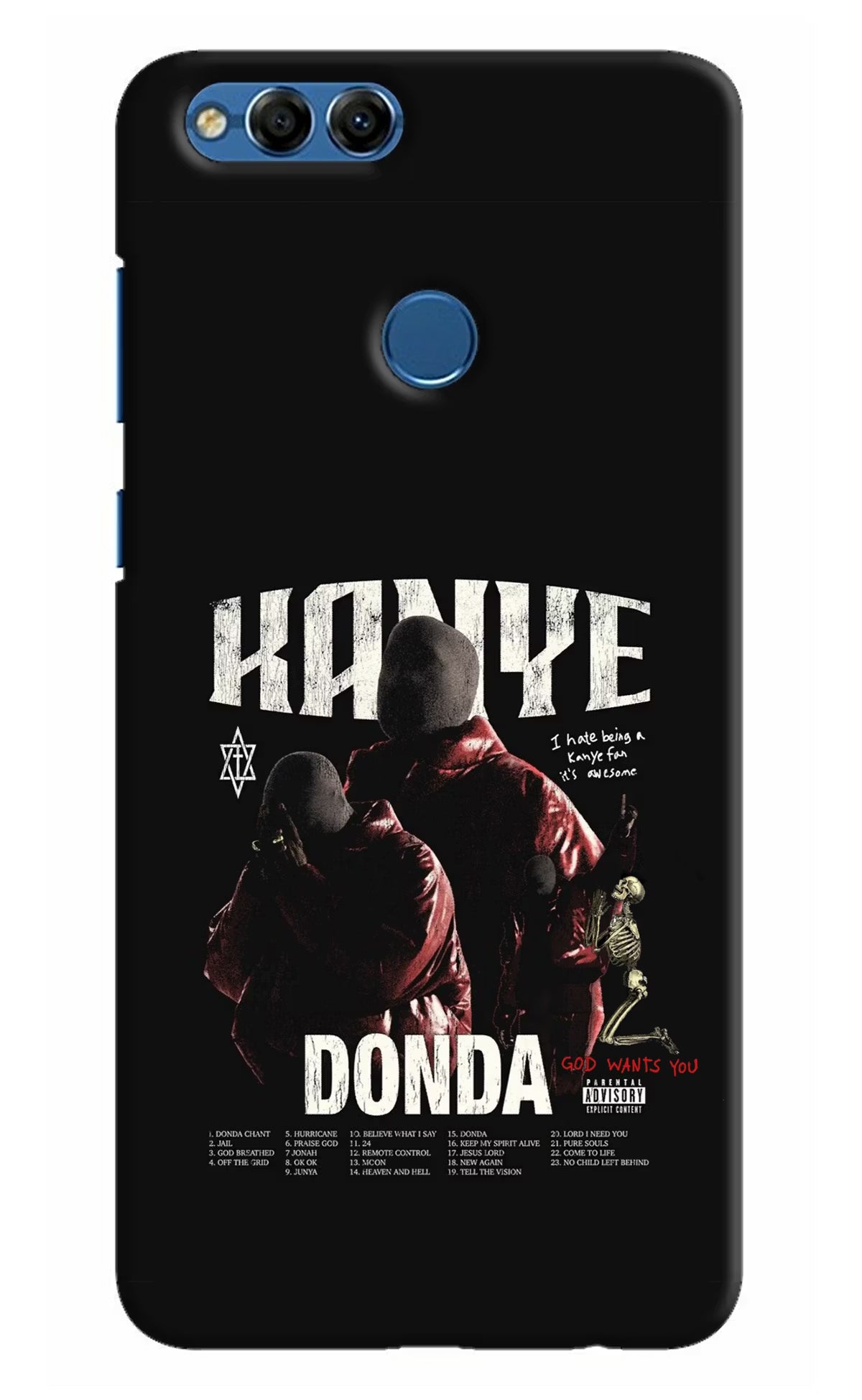 Donda Kanye West Honor 7X Hard Case Back Cover by Casekaro
