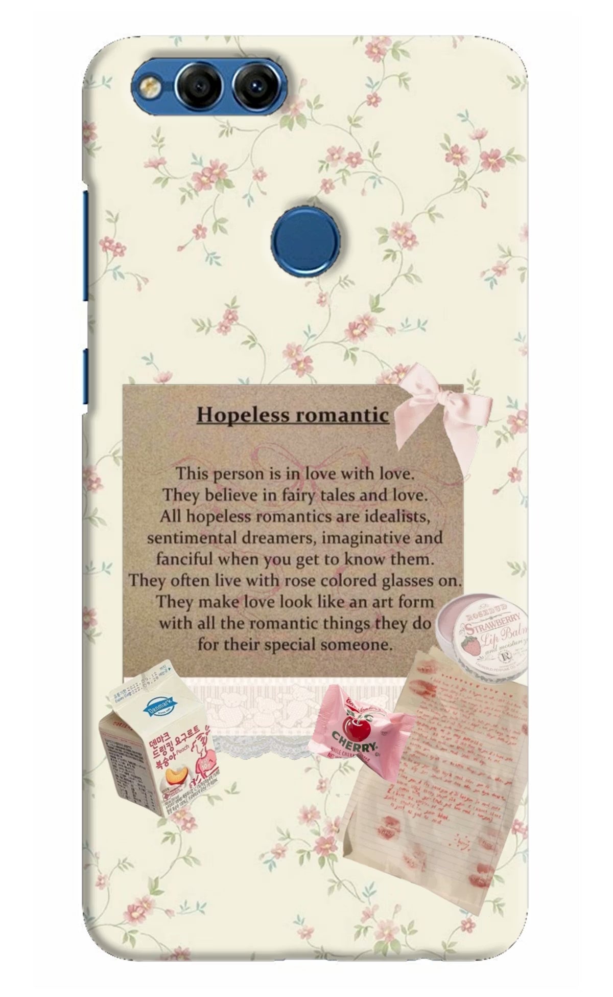 Hopeless Romantic Honor 7X Hard Case Back Cover by Casekaro