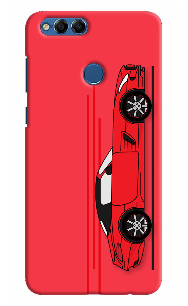Red Velocity Honor 7X Hard Case Back Cover by Casekaro