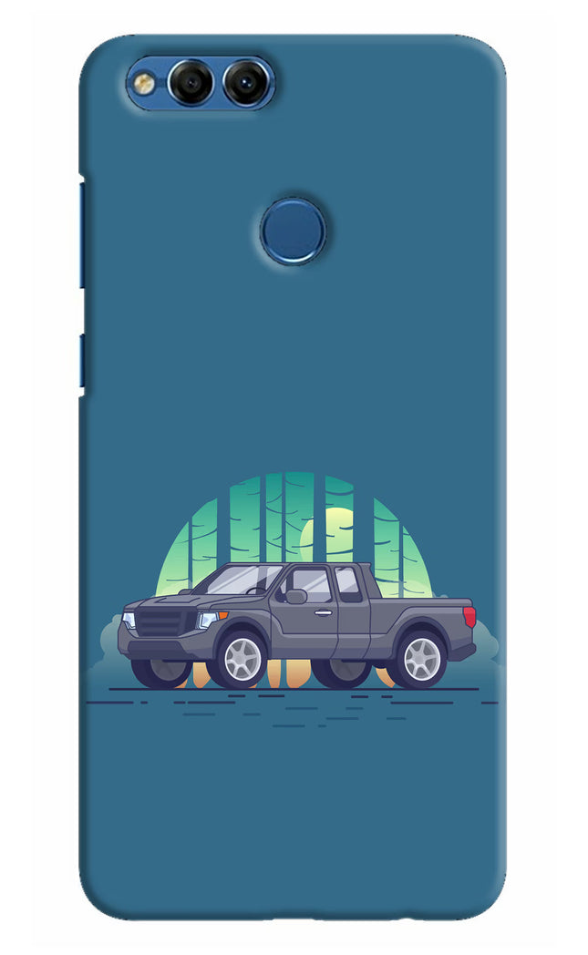 Retro Garage Vibe Honor 7X Hard Case Back Cover by Casekaro