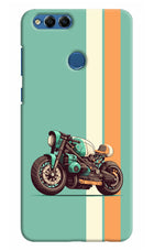 Striped Moto Drift Honor 7X Hard Case Back Cover by Casekaro